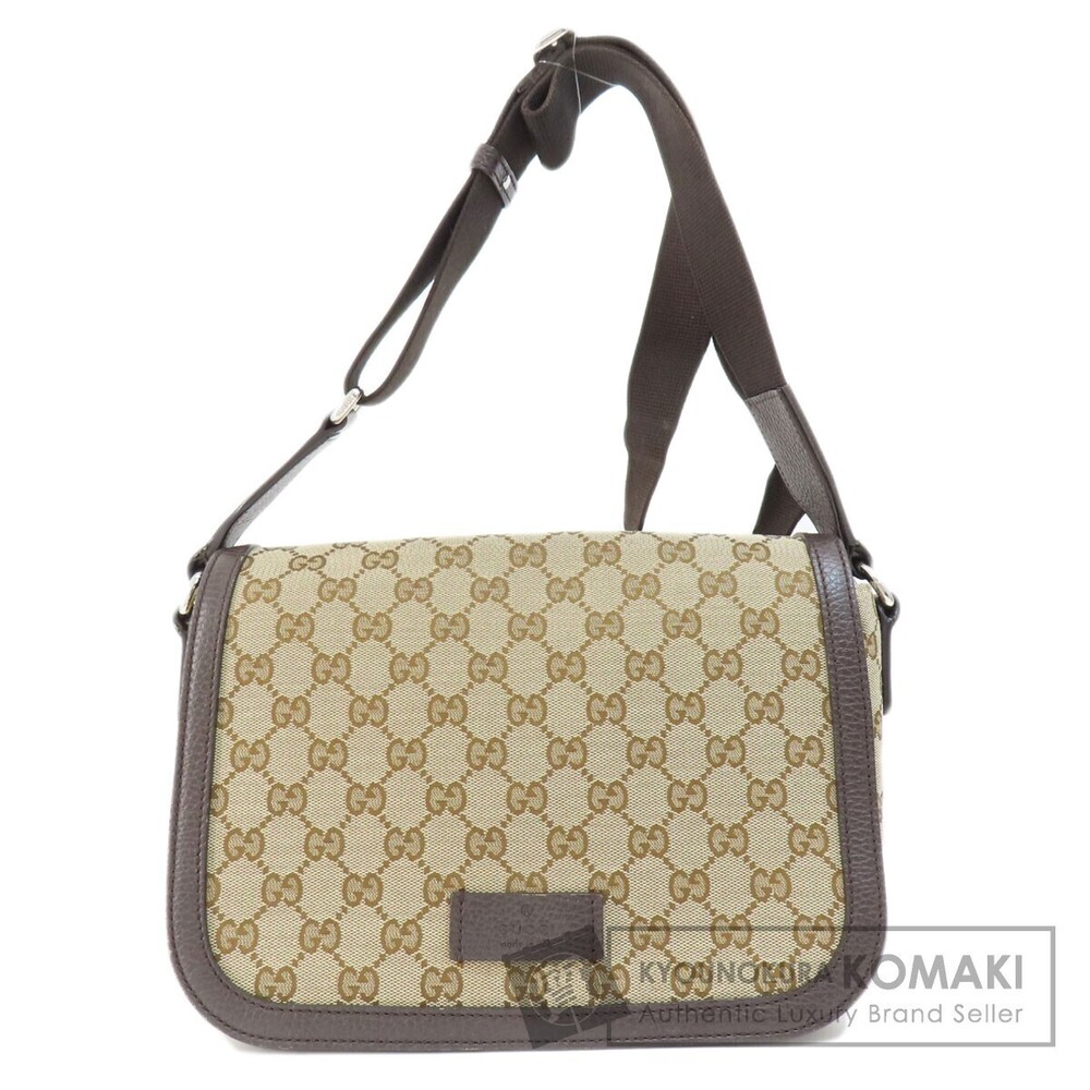 Gucci GG leather Messenger Canvas Bag beige brown monogram - Picture 2 of 11